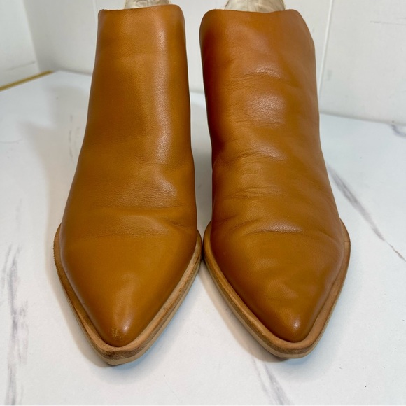 Dolce Vita Sonni ankle booties tan leather pointed toe snakeskin print heel 7.5 - Picture 5 of 11